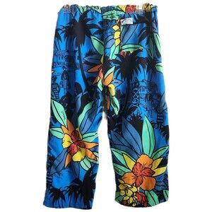 Original Jams Surf Line Hawaii Size X-Large Butt-Cuts Crop Pants Vintage Aloha